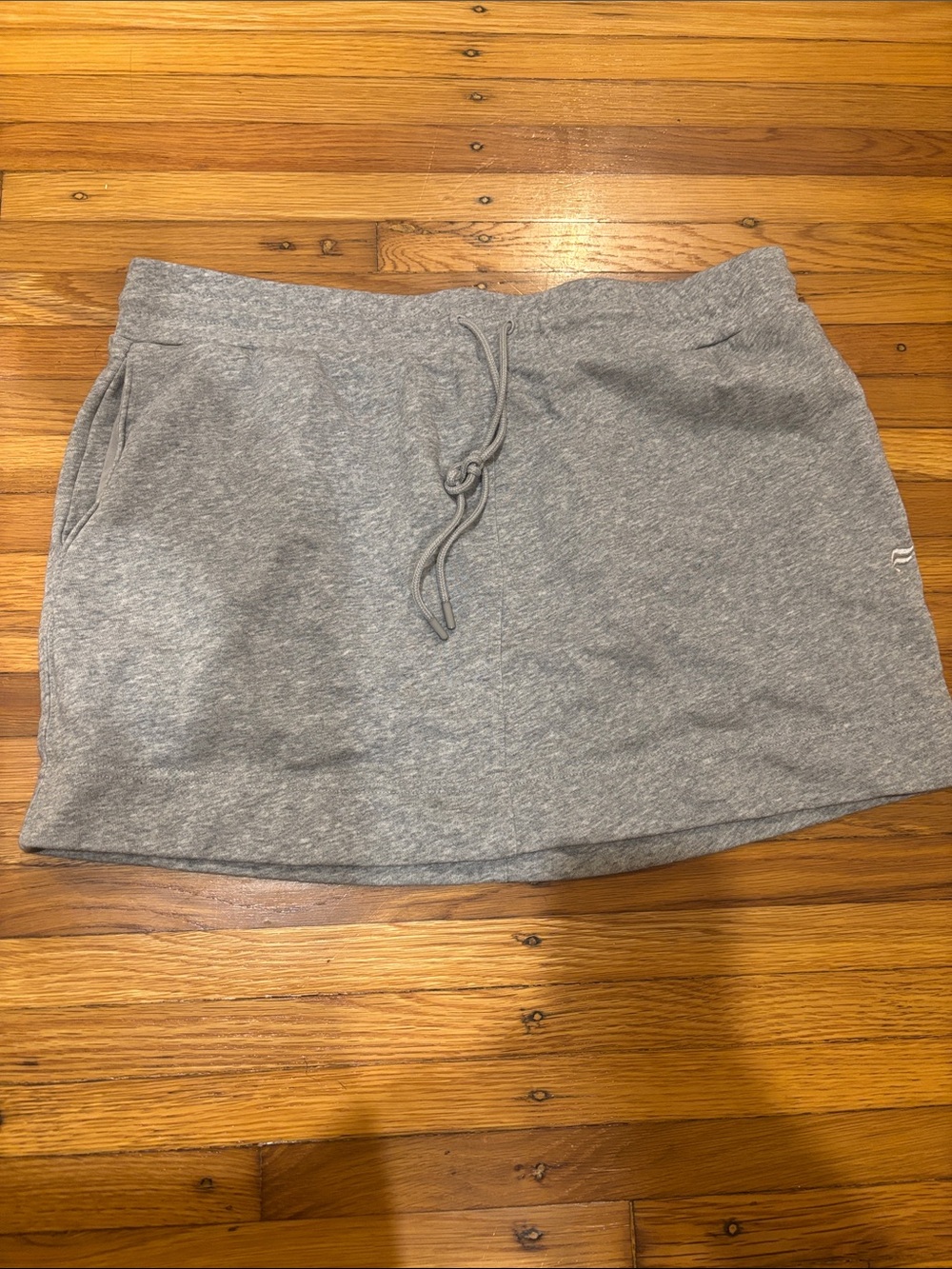 Fabletics Gray Drawstring Mini Skirt